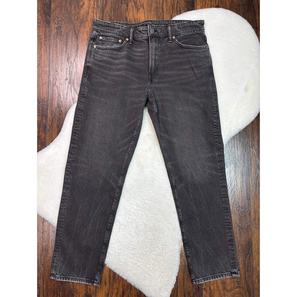 American Eagle Slim Straight Jeans 33x30 Charcoal Gray‎ Easyflex Stretch Mens
